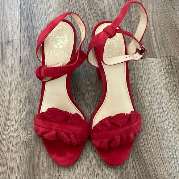 Vince Camuto Red Heeled Sandals - Picture 1 of 8